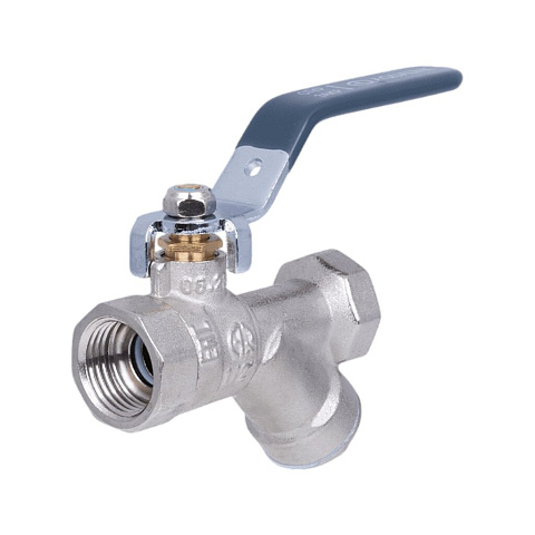Кран для воды с фильтром 1/2", г-г, ручка, AquaLink
