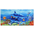Полотенце пляжное 70х140 см, 100% полиэстер, цветное, Дельфины, синее, Китай, Y9-305 - фото 2