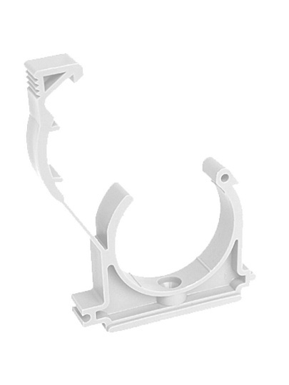 Опора для трубы с защелкой, полипропилен, d32 мм, белая, Valfex