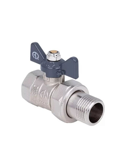 Кран для воды с американкой 1/2'', г-ш, ручка-бабочка, AquaLink