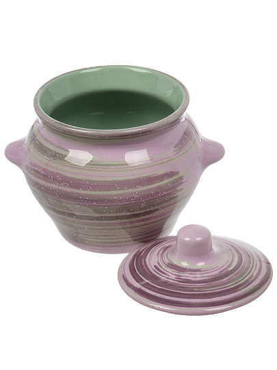 Горшок для жаркого керамика, 0.5 л, Борисовская керамика, Лаванда, ЛАВ00014135