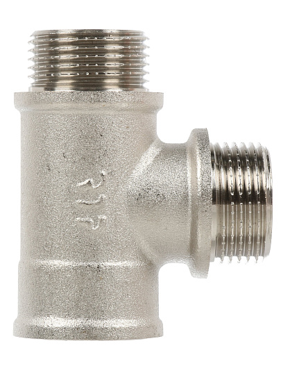 Тройник 3/4", г-ш-ш, никель, индивидуальная упаковка, РосТурПласт