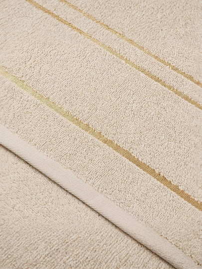 Полотенце банное 50х90 см, 100% хлопок, 420 г/м2, Азия, Silvano, песочное, Узбекистан