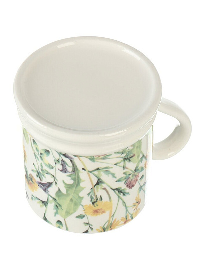 Кружка керамика, 370 мл, Луговые цветы, Y4-9005, в ассортименте
