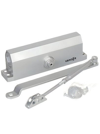 Доводчик дверной Vanger, DC-180-SL, -40°C + 60°C °C, 180 кг, серебряный, 26417