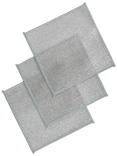 Набор салфеток для уборки, металл, 20х20 см, 3 шт, Lomberta, 723271