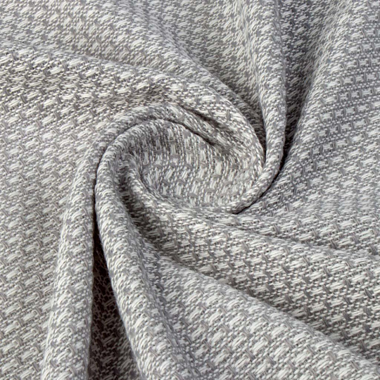 Плед 1.5-спальный, 140х200 см, 50% хлопок, 30% полиэстер, 20% пан, Vladi, Валенсия, Boucle, белый, дымчатый