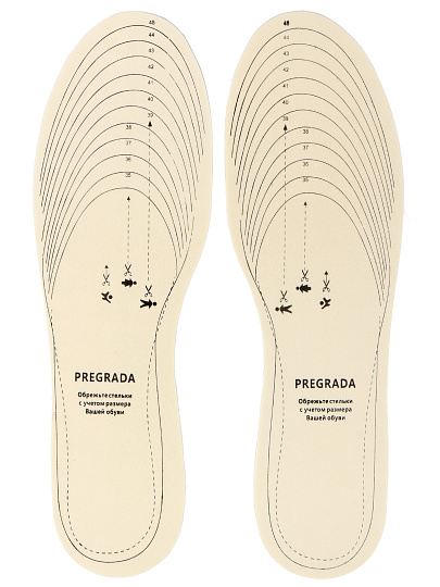 Стельки Pregrada, универсальные, зимние, 100% шерсть, латекс, размер 36-46, GL-008