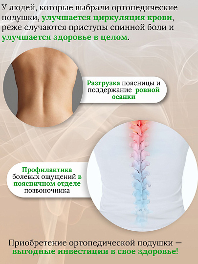 Подушка ортопедическая, 32 х 35, полиэстер, чехол хлопок, с эффектом памяти, средняя, Y6-1911