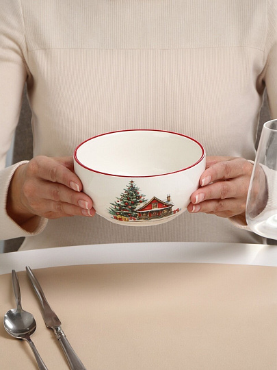 Салатник доломит, круглый, 13.7х6.6 см, 0.58 л, Уютный дом, Daniks