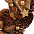 Венок рождественский 35 см, с шишками, золото, SYSGZSB-4623070 - фото 4