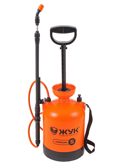 Опрыскиватель садовый Жук, 5 л, пластик, 650-970 мм, телескопический брандспойт, Классик, ОП-207 0437-00