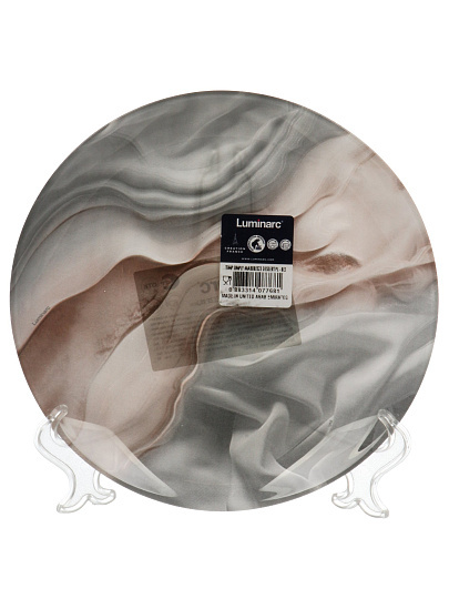 Тарелка десертная, стекло, 20.5 см, круглая, Marbreeze, Luminarc, X1790