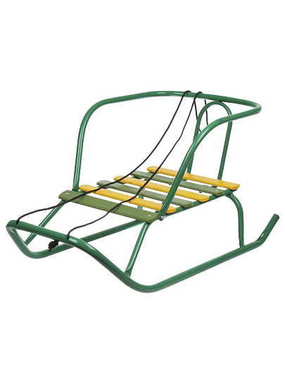 Санки Ветерок, В5/32, без рисунка, металлическая спинка, зеленые, Nika