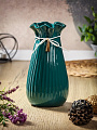 Ваза керамика, настольная, 24 см, Гифт, Y4-4664, изумрудная - фото 4