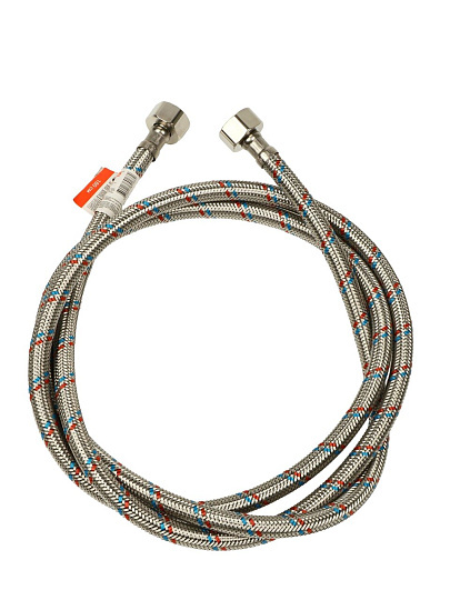 Подводка для воды 1/2"х1.8 м, г-г, нержавеющая сталь, Valfex