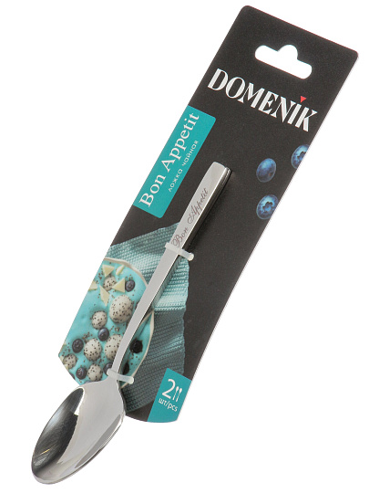 Ложка нержавеющая сталь, 2 предмета, чайная, Domenik, Bon Appetit, DMC186