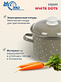 Кастрюля эмалированная сталь, 3 л, крышка сталь, цилиндрическая, ЛЗЭП, White dots, С-1612АП2/8Кс, индукция - фото 3