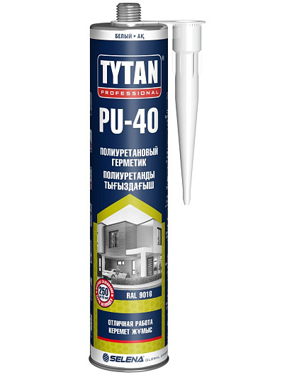 Герметик полиуретановый, Tytan, PU 40, 66244/16791/35780, 310 мл, белый