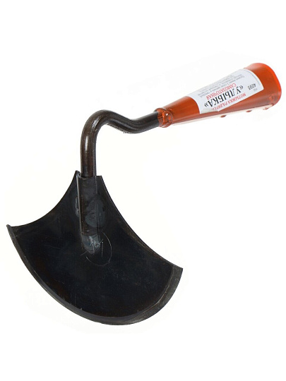 Мотыжка радиусная, 145х100 мм, толщина 2 мм, оранжевая, Улыбка