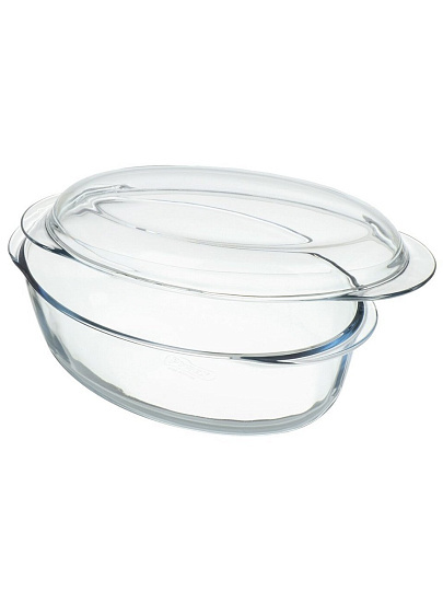 Кастрюля стекло, 20х33х13 см, 4.1 л, овальная, с крышкой, Pyrex, Let's Share, 459BC/S