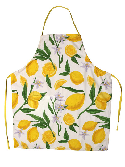 Фартук 80х70 см, 100% хлопок, лимоны, Узб-н