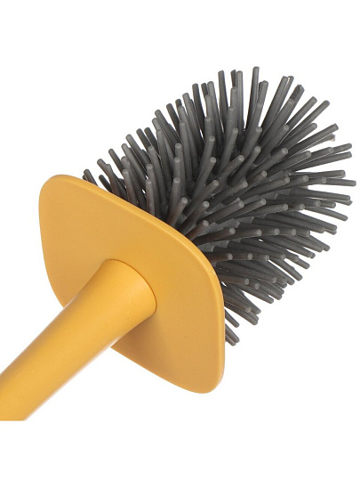 Ерш для туалета напольный, 2 щетки, 13х12.5х40 см, пластик, силикон, в ассортименте, Y4-7867