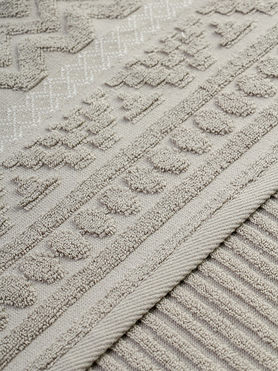 Полотенце банное 50х90 см, 100% хлопок, 450 г/м2, жаккард, Соната-3 7123, Авангард, лен, 299, Россия