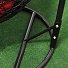 Подвесное кресло Кокон, 1-мест, 67х95х198 см, 150 кг, Green Days, черное, ротанг, подушка малиновая, TZF-H049 - фото 3