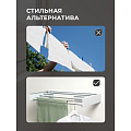 Сушилка для белья настенная, 80 см, 5 прутьев, белая, A340107 - фото 18