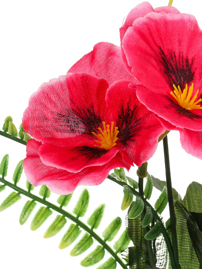 Цветок искусственный декоративный пасхальный, Анютины глазки, 5 головок, 35 см, в ассортименте, FP206