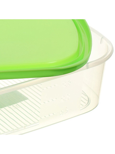 Контейнер пищевой пластик, 1 л, 22х15х5 см, в ассортименте, прямоугольный, Мультипласт, Умничка, MPU8140/MPU8133