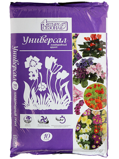 Грунт Универсал, 10 л, Четыре сезона