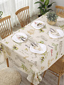 Набор столового текстиля скатерть 180х145 см + 6 салфеток 35х35 см, 100% хлопок, рогожка, АртДизайн, Оливия, СБ.135.180