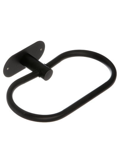Держатель для полотенец, с кольцом, металл, черный, Y4-9915