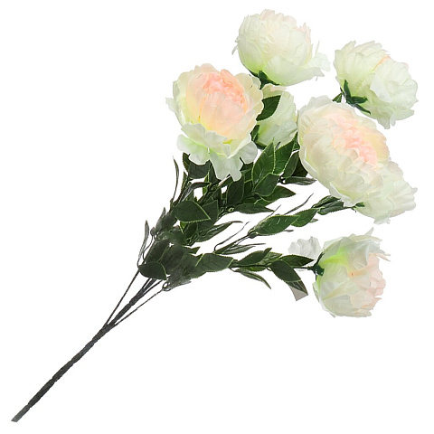Цветок искусственный декоративный Пион, пасхальный, 60 см, белый, Y6-10361