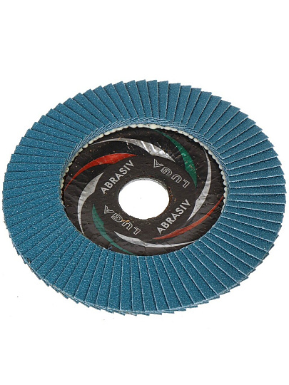 Круг лепестковый торцевой КЛТ2 для УШМ, LugaAbrasiv, диаметр 125 мм, посадочный диаметр 22 мм, зернистость ZK80, шлифовальный