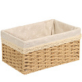 Корзина 30х20х15 см, прямоугольная, плетеная, бумага, бежевая, Y6-6532