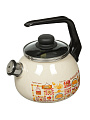 Чайник сталь, эмалированное покрытие, 2 л, со свистком, ручка консольная, СтальЭмаль, Садовая песня, индукция, слоновая кость, 4с210я - фото 4