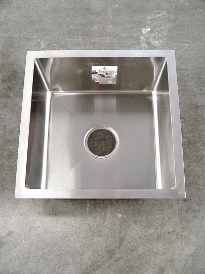 Мойка кухонная врезная, Diadonna, нержавеющая сталь, 440х440х200 мм, сатин, DS4444