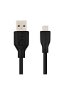 Кабель USB Vixion, VX-02m PRO, microUSB, 2.4 А, 1 м, черный, GS-00028529 - фото 2