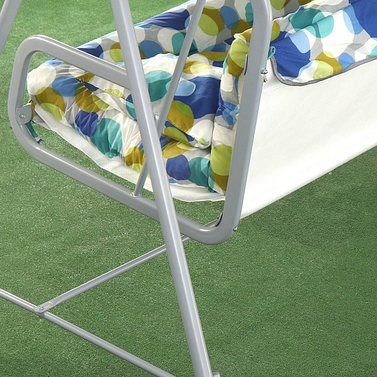 Качели садовые 2-местные, 204х121х144.5 см, 180 кг, Olsa, Бари, подушка, С821, металл