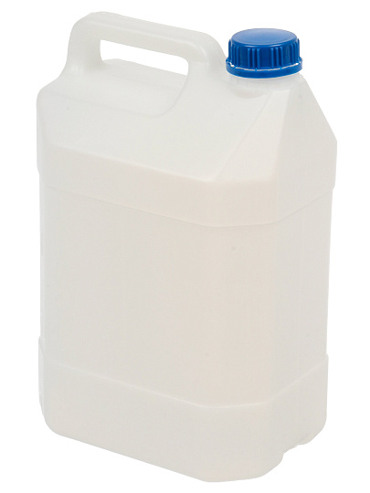 Канистра пластик, для воды, 5 л, прямоугольная, ручка сверху, в ассортименте, Радиан