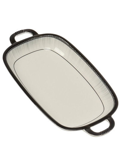 Блюдо керамика, прямоугольное, 18х33х4 см, с ручками, RasheL, R-33102