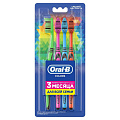 Зубная щетка Oral-B, Colors, средней жесткости, 4 шт, 0051021046
