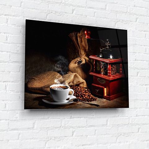 Картина на стекле, 40х30 см, Крепкий кофе, WB-02-105-02