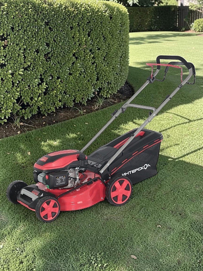 Газонокосилка бензиновая, 145 куб.см, Интерскол, ГБ-46/145СБ, 46 см, 60 л, 25-75 мм, 3.53 л.с., 2600 Вт, 3000 об/мин, 928.0.0