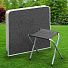 Стол складной металл, прямоугольный, 120х60х68.5 см, столешница МДФ, темно-серый, Green Days, 4 стула - фото 9