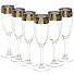 Набор для спиртного 12 предметов, стекло, бокал для шампанского 6 шт, стопка 6 шт, с баром, Glasstar, Вдохновение, B_GN2_1 - фото 3