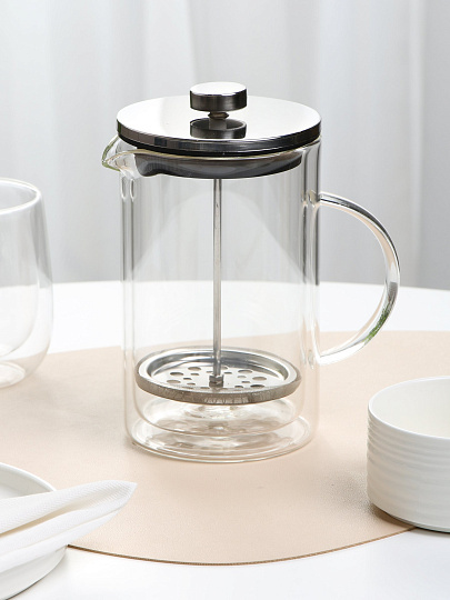Френч-пресс 0.8 л, стекло, нерж сталь, Barouge, BF-706
